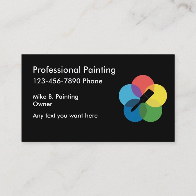 Cartes de visite simples de peintre (Devant)