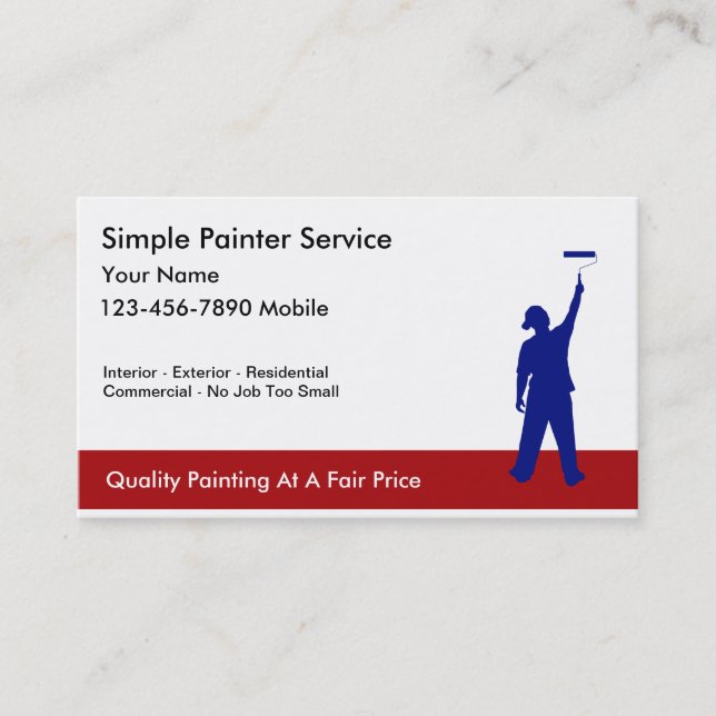 Cartes de visite simples de peintre (Devant)