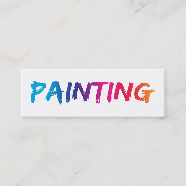 Cartes de visite simples de peintre nouveaux (Devant)
