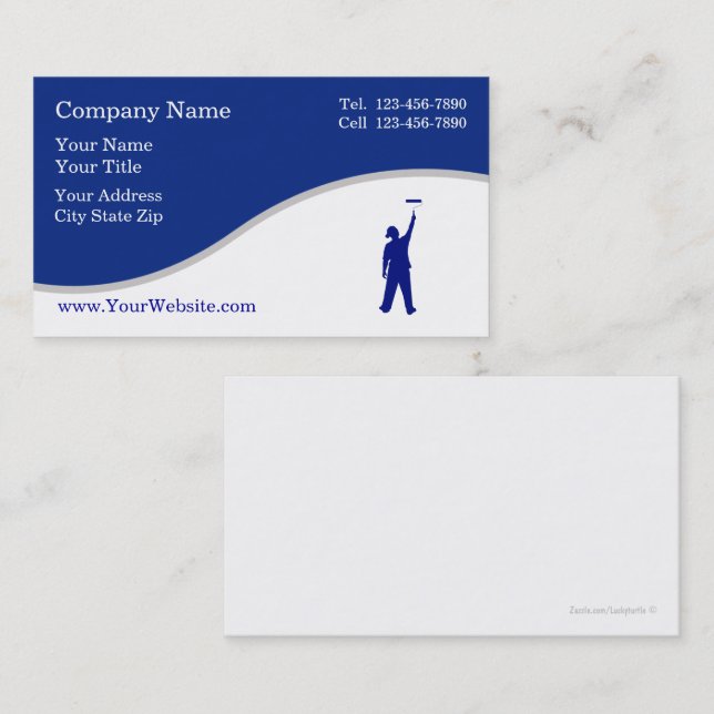 Cartes de visite simples de peinture (Devant / Derrière)