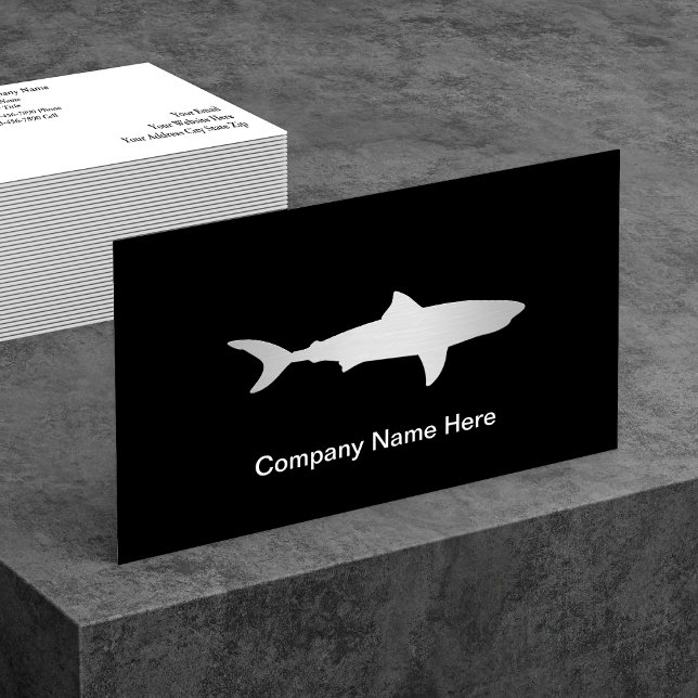 Cartes de visite simples de requins (Créateur téléchargé)
