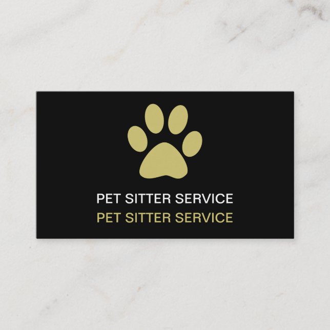 Cartes de visite simples de soin des animaux (Devant)