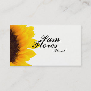 Cartes de visite simples de tournesol