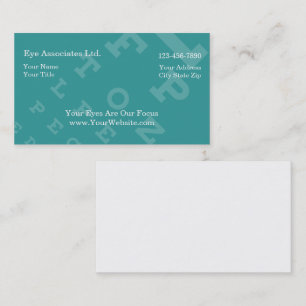 Cartes de visite simples du médecin de l'oeil