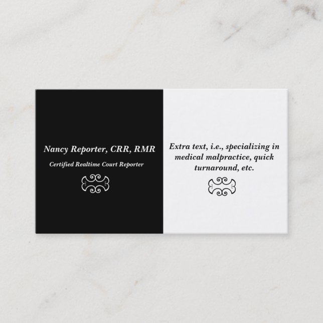 Cartes de visite simples et élégants de (Devant)