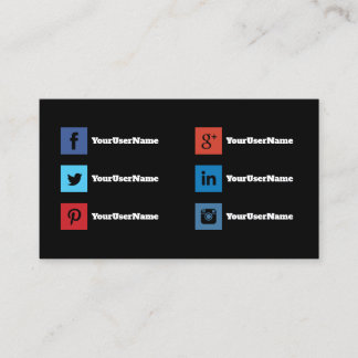 Cartes de visite simples pour expert en médias soc