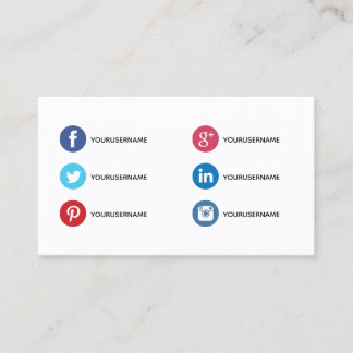 Cartes de visite simples pour expert en médias soc