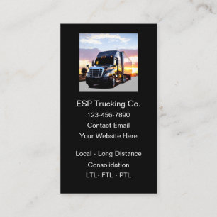 Cartes de visite simples pour services de camionna