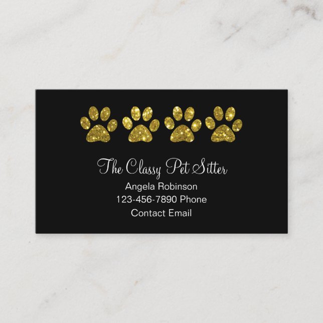 Cartes de visite Sitter pour animaux de compagnie  (Devant)