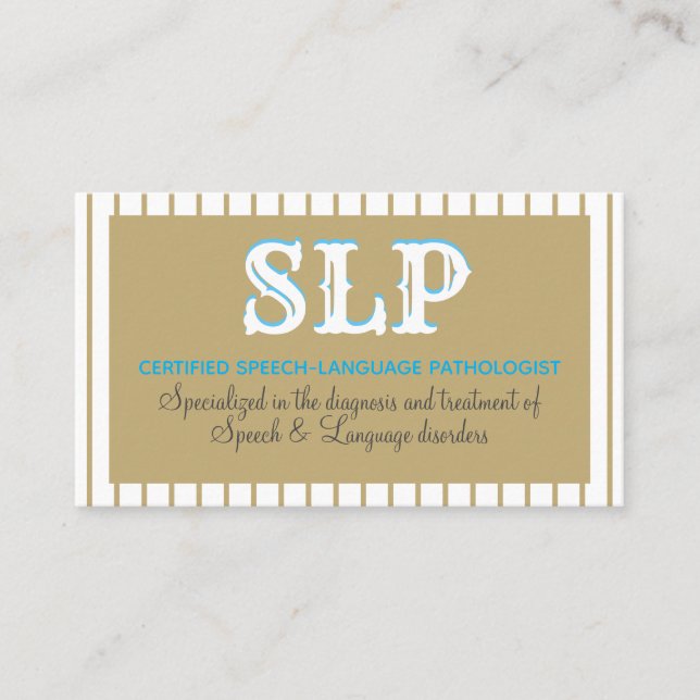 Cartes de visite SLP professionnels (Devant)