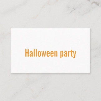 Cartes de visite soirée Halloween