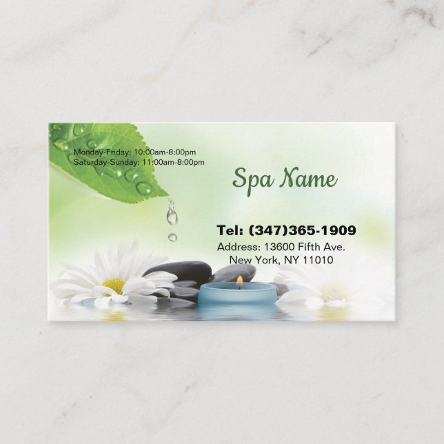 Cartes de visite Spas (Devant)