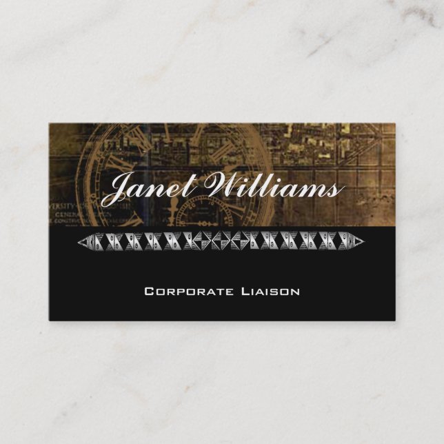 Cartes de visite Steampunk Vintages uniques (Devant)