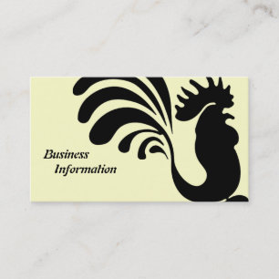 Cartes de visite stylisés de coq