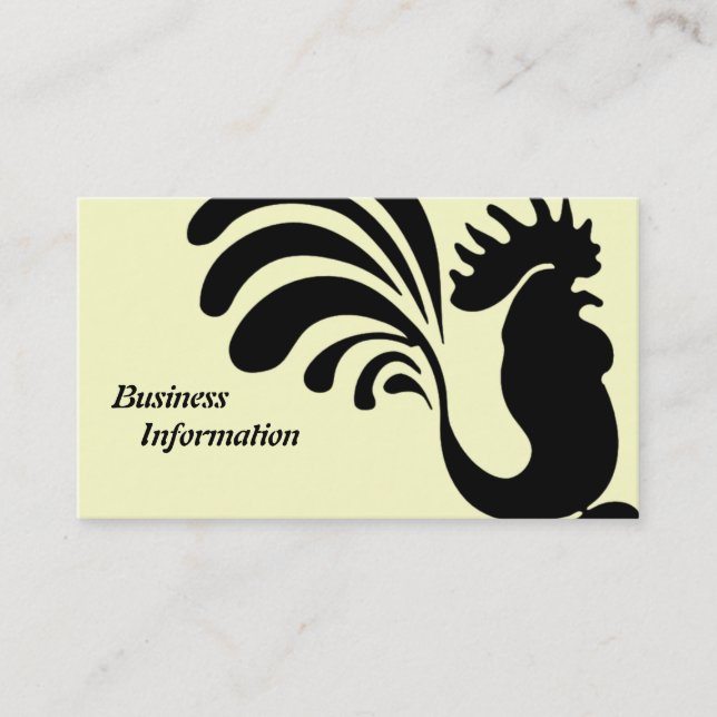 Cartes de visite stylisés de coq (Devant)