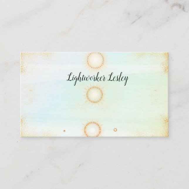 cartes de visite Sun de Reiki Healer (Devant)