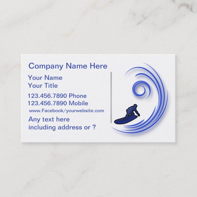 Cartes de visite surfants nouveaux (Devant)