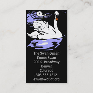 Cartes de visite Swans en bois victorien