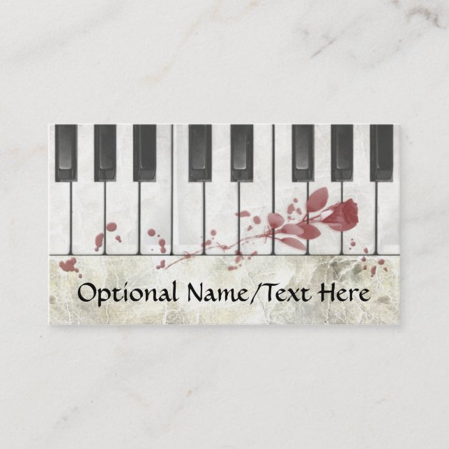 Cartes de visite tachés de sang de piano de Goth (Devant)