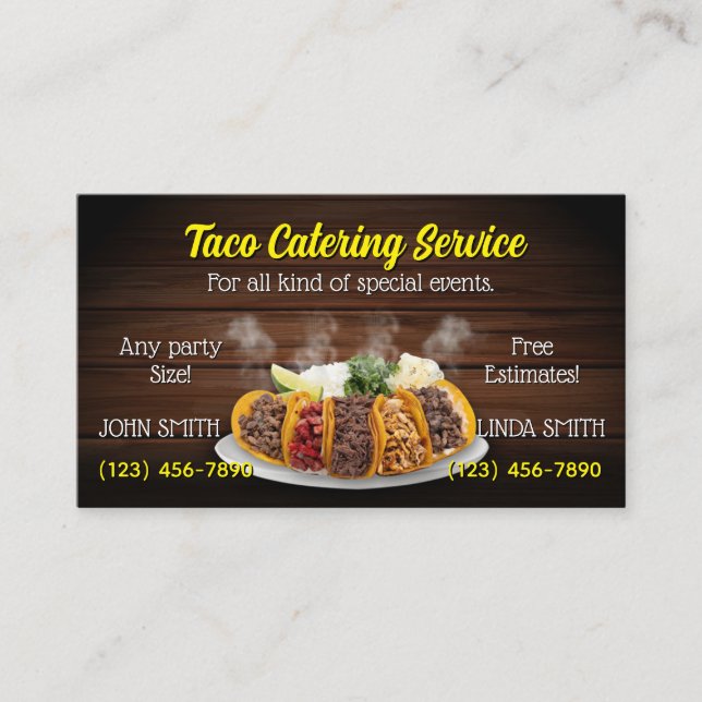 Cartes de visite Taco Dervice (Devant)