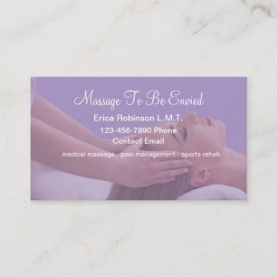 Cartes de visite tendance pour massage médical