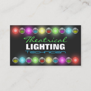 Cartes de visite théâtraux d'éclairage de lumi