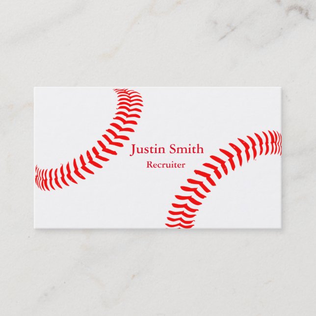 Cartes de visite thématiques du baseball (Devant)