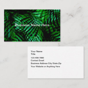 Cartes de visite Thème Feuilles de Palmiers Tropic