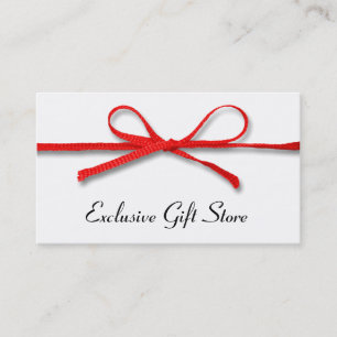 Cartes de visite Tied Red Bow