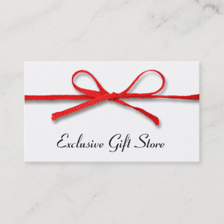 Cartes de visite Tied Red Bow