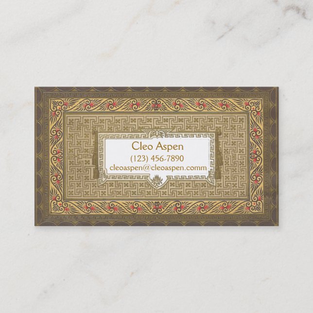 Cartes de visite très fleuris (Devant)