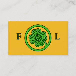 Cartes de visite tribaux de coutume de shamrock