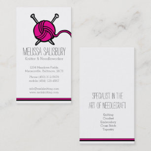 cartes de visite tricot aiguilles
