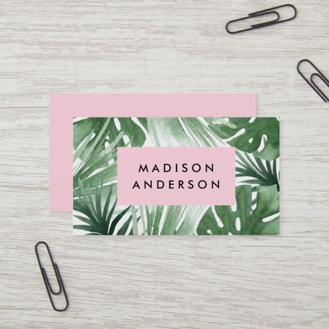Cartes de visite tropicaux (Devant/Arrière en situation)