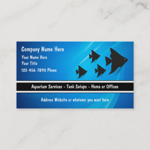 Cartes de visite tropicaux d'aquarium