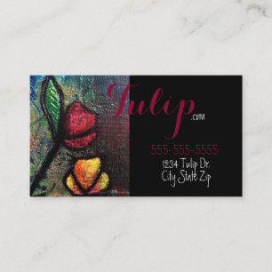 Cartes de visite Tulipes Peintes