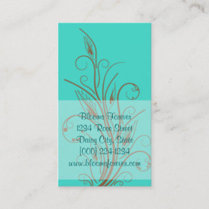 Cartes de visite Turquoise Swirls