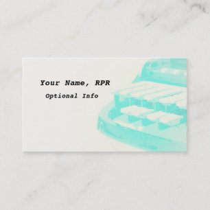Cartes de visite turquoises de sténographe