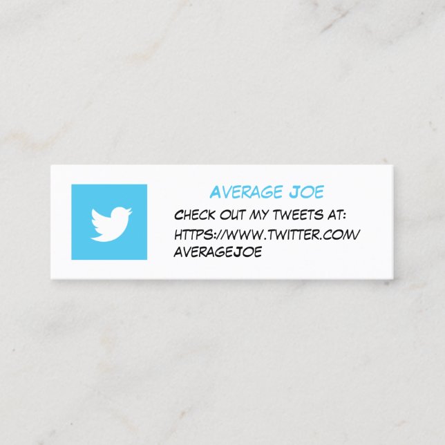 Cartes de visite Twitter / Appel à l'action (Devant)