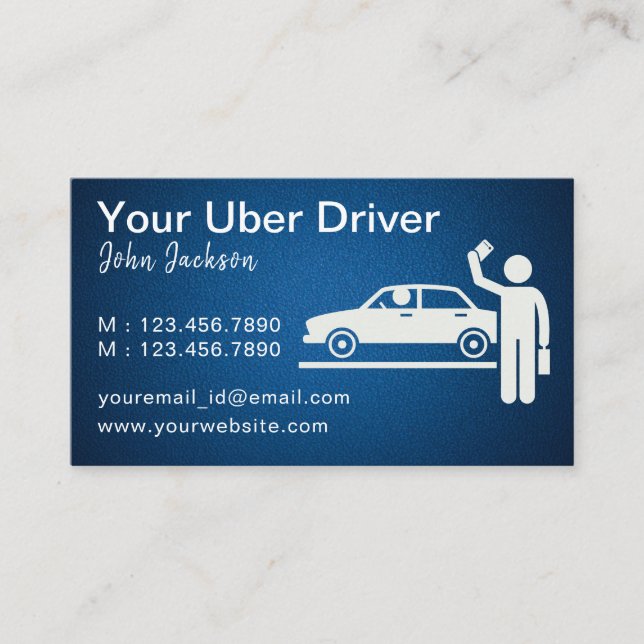 Cartes de visite Uber Driver indépendants Classy (Devant)