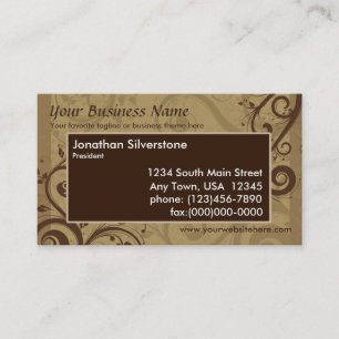 Cartes de visite uniques de remous de chocolat