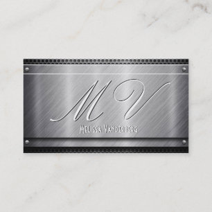 Cartes de visite uniques en aluminium balayés
