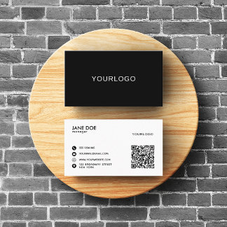 Cartes de visite uniques modifiables avec code QR