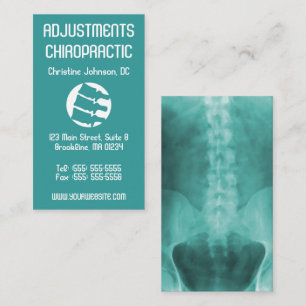 Cartes de visite verticaux de chiropractie d'art