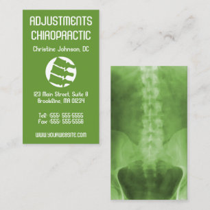 Cartes de visite verticaux de chiropractie d'art