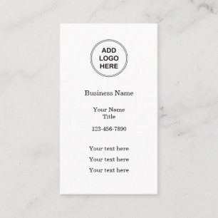 Cartes de visite verticaux Modèles du logo de l'en