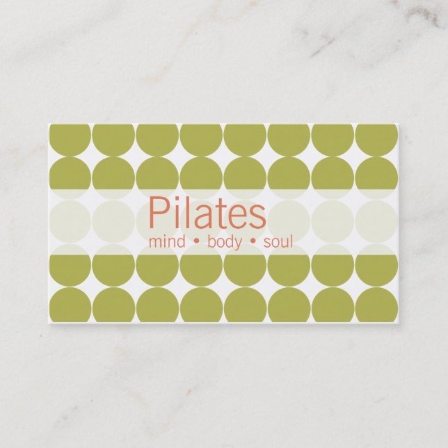 Cartes de visite verts de point (Devant)
