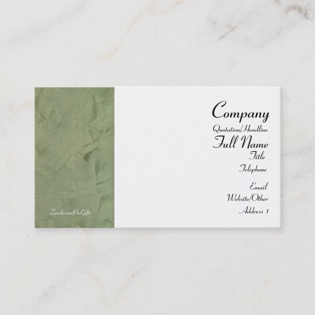 Cartes de visite verts toscans (Devant)