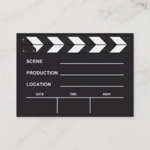 Cartes de visite vierges de bardeau de film