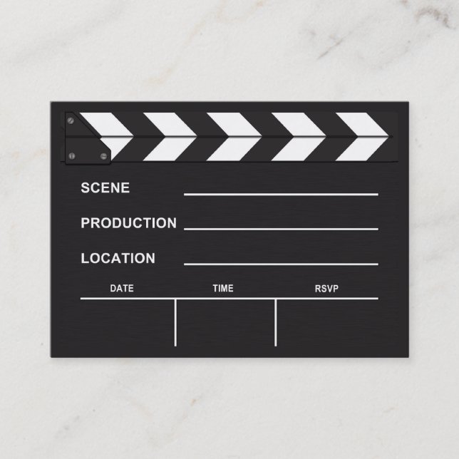 Cartes de visite vierges de bardeau de film (Devant)
